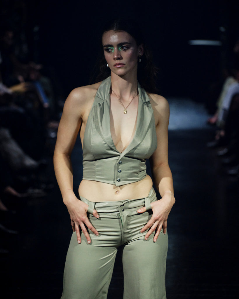 Green Halter Waistcoat